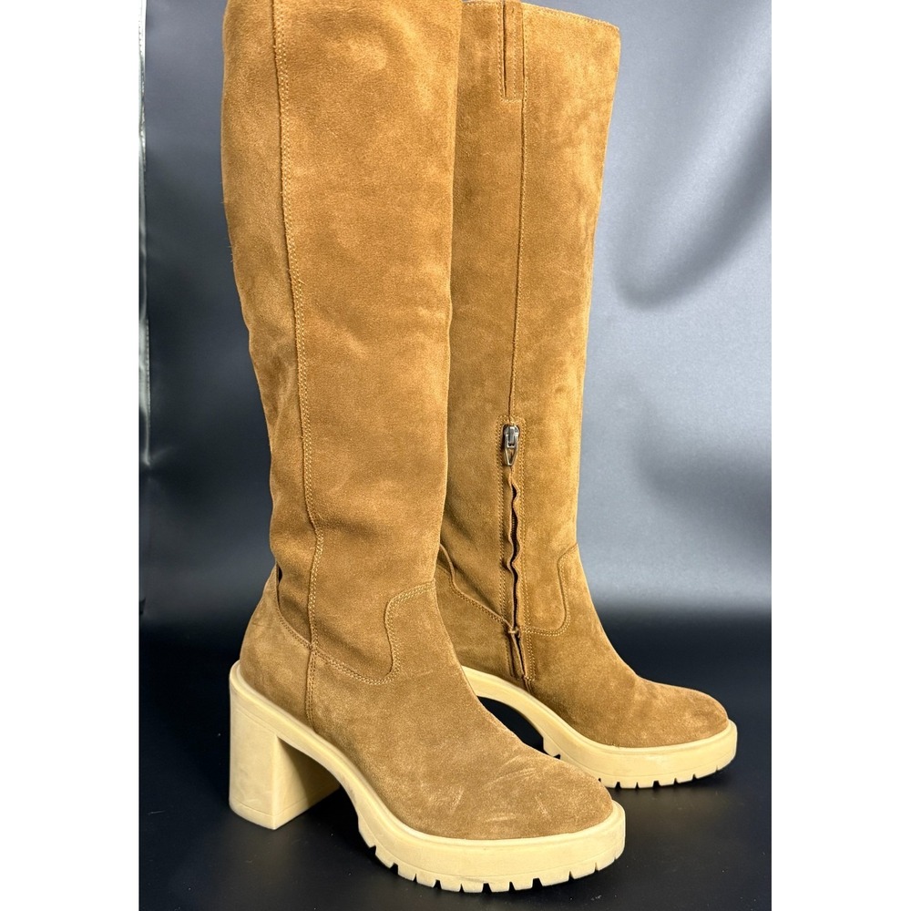 Dolce Vita Size 9.5 EUC Brown‎ Suede Platform Knee High Boots  $180